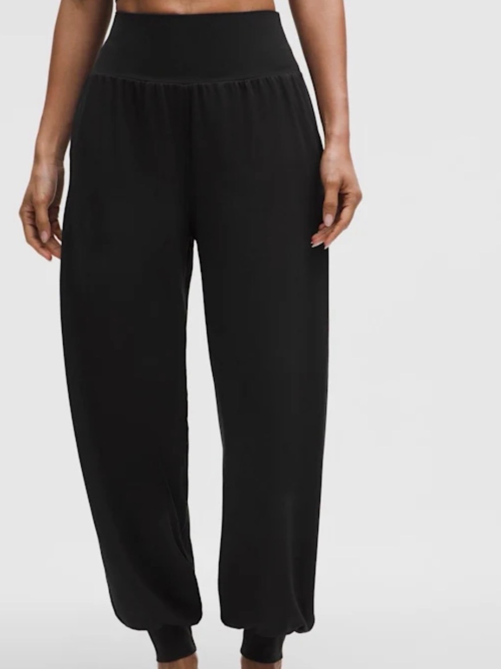 lululemon Black Rulu Drapey Oversized High-Rise Yoga Jogger - XXS